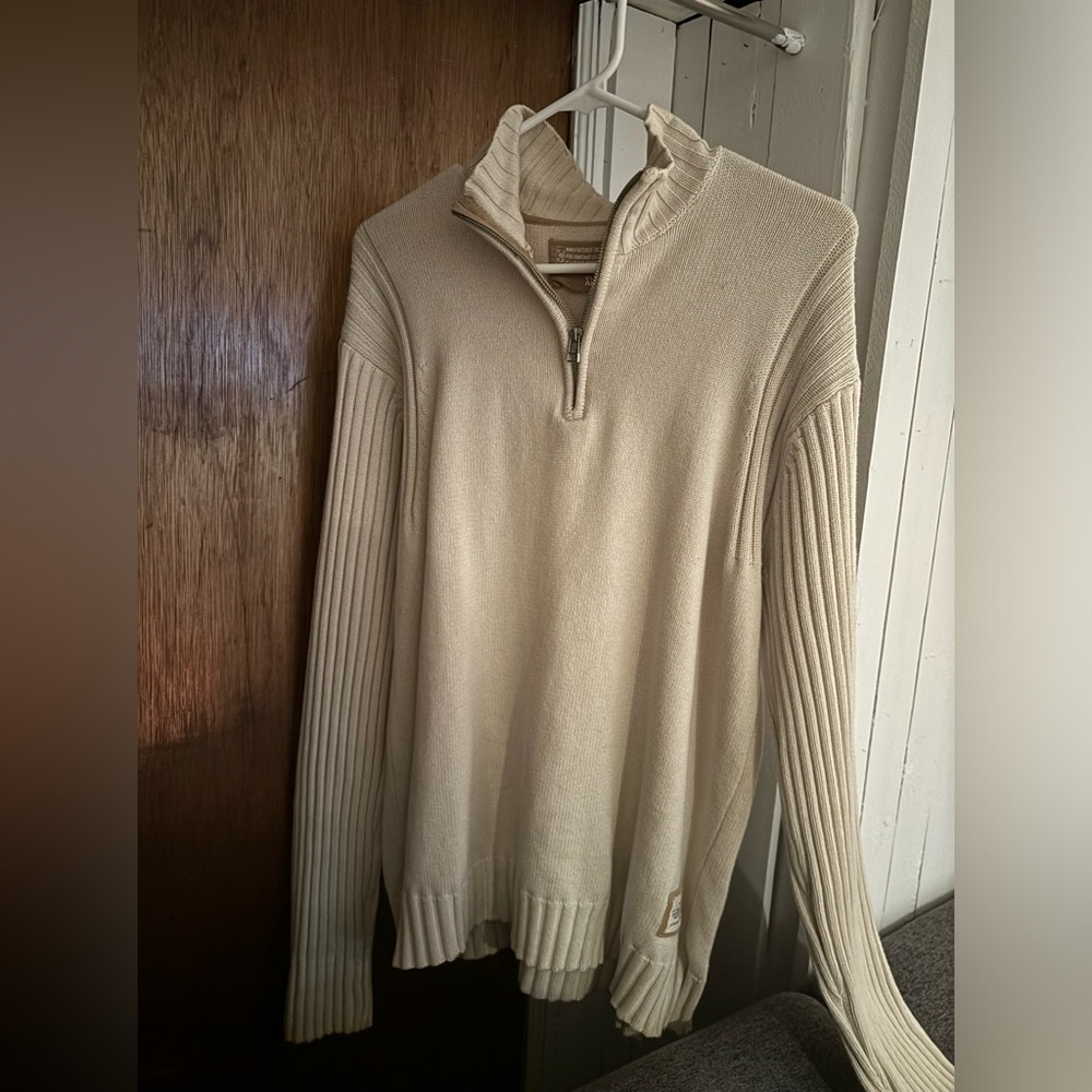 GUESS vintage zip-up sweater, size XL